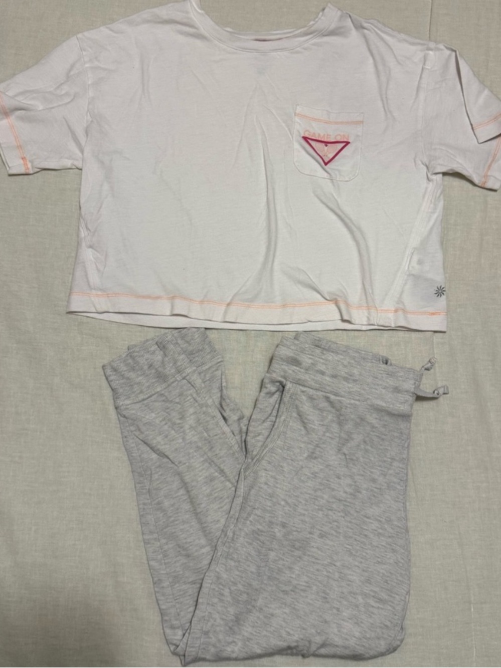 Athleta Girl XL Youth Cropped Tee & Joggers